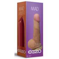Фаллоимитатор реалистичный с мошонкой EGZO MAD Ciberskin Strong Lover на присоске