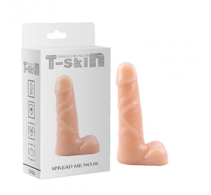 Фаллоимитатор реалистичный с яичками Chisa T-skin, телесный