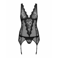 Комплект Emperita corset Obsessive чорний S/M
