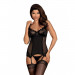 Комплект Obsessive Amallie корсет и стринги S/M