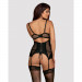 Комплект Obsessive Amallie корсет и стринги S/M