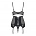 Комплект Obsessive Amallie корсет и стринги S/M