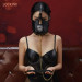 Маска на голову с поводком и ошейником LOCKINK Blowjob Head Harness Muzzle for Puppy Play для минета