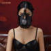 Маска на голову с поводком и ошейником LOCKINK Blowjob Head Harness Muzzle for Puppy Play для минета