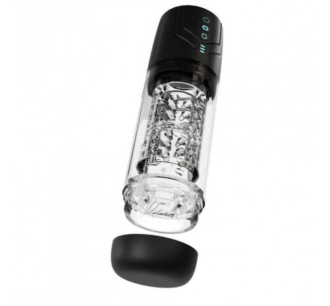 Мастурбатор Blush M For Men Whirlwind Pro с ротацией и всасыванием, прозрачный