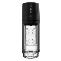Мастурбатор Blush M For Men Whirlwind Pro з ротацією та всмоктуванням, прозорий