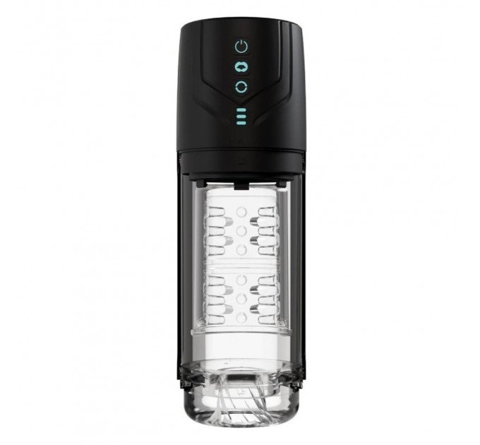 Мастурбатор Blush M For Men Whirlwind Pro с ротацией и всасыванием, прозрачный