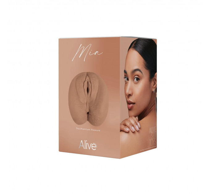 Мастурбатор реалістичний Alive Mia вагін та анус, бежевий, XL