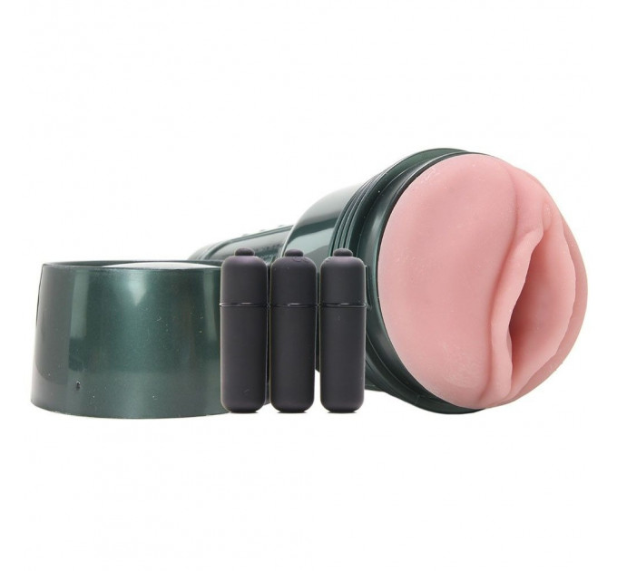 Мастурбатор в колбе с 3-мя вибропулями Fleshlight Vibro Pink Lady Touch