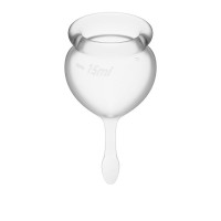 Набор менструальных прозрачных чаш Satisfyer Feel Good медицинский силикон, 2 шт. (20 мл+15 мл)