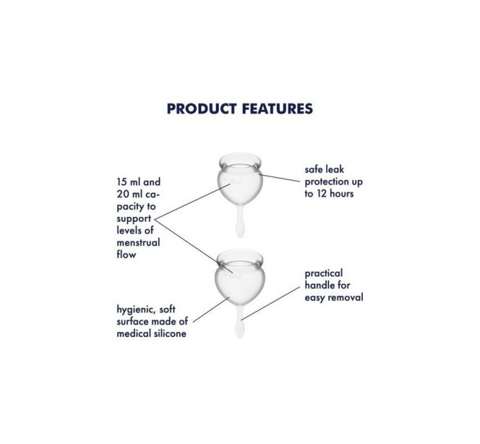 T360903 Менструальные чаши SATISFYER FEEL GOOD MENSTRUAL CUP WHITE