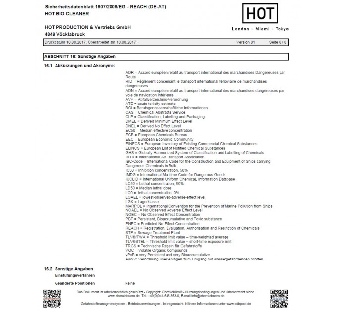 Очиститель Hot Bio Cleaner Spray, 50 мл