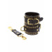 Поножи Taboom Vogue Studded Ankle Cuffs Set из веганской кожи, черные с золотистой фурнитурой