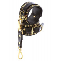 Поножі Taboom Vogue Studded Ankle Cuffs Set із веганської шкіри, чорні із золотистою фурнітурою