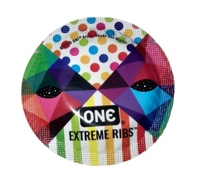 Презерватив ребристый One Extreme Ribs, в разном дизайне (цена за 5 шт.)
