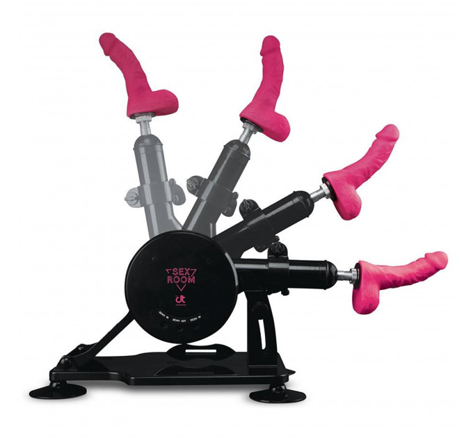 Секс-машина Dreamtoys Sex Room Sex Machine з насадками та пультом, чорна