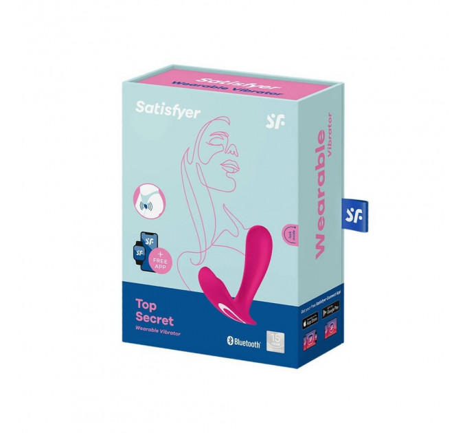 Смарт-вибратор в трусики с двумя моторами Satisfyer Top Secret для точки G и клитора, розовый