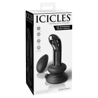 Скляний вібратор для точки G Pipedream Icicles No 84 чорний