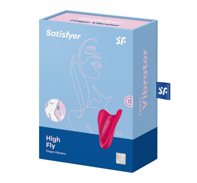 Вибратор эргономичной формы на палец Satisfyer High Fly Red