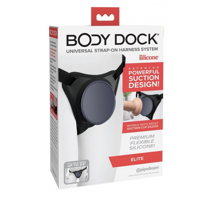 Трусики для страпону Pipedream Body Dock Elite чорні
