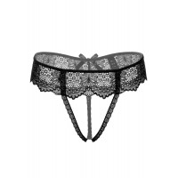 Трусики с открытой интимной зоной S/M Delphine Daring Intimates, черные