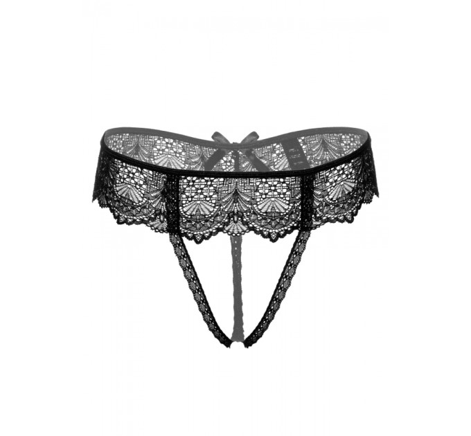 Трусики с открытой интимной зоной S/M Delphine Daring Intimates, черные