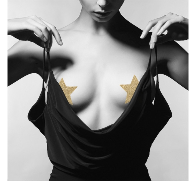 Украшение для грудей Flash Золотая звезда, Bijoux Indiscrets