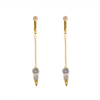Прикраси для клітора та статевих губ UPKO Non-pierced Jewelry Snowman з гірським кришталем, золотисті