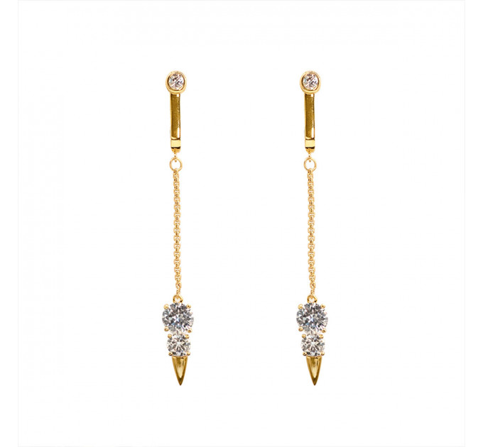 Украшения для клитора и половых губ UPKO Non-pierced Jewelry Snowman с горным хрусталем, золотистые