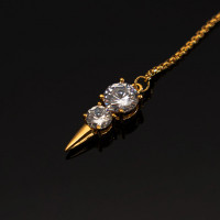 Прикраси для клітора та статевих губ UPKO Non-pierced Jewelry Snowman з гірським кришталем, золотисті
