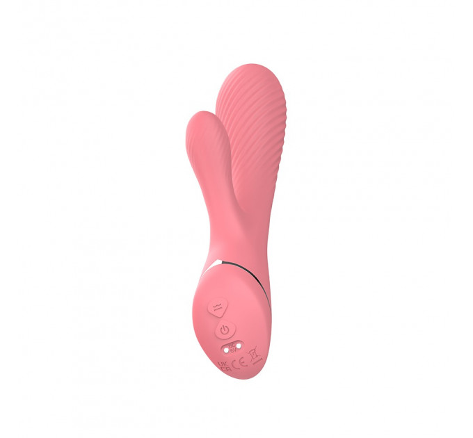 Вагинально-клиторальный вибратор кролик Chisa Lust Ripple Coney, розовый
