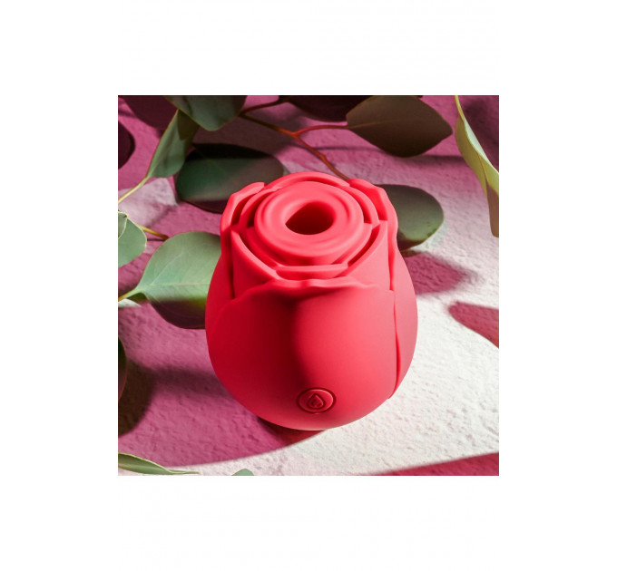 Вакуумный клиторальный стимулятор Adam & Eve Eve's Ravishing Rose Clit Pleaser, красный