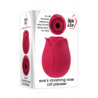ВВакуумний кліторальний стимулятор Adam & Eve Eve's Ravishing Rose Clit Pleaser, червоний