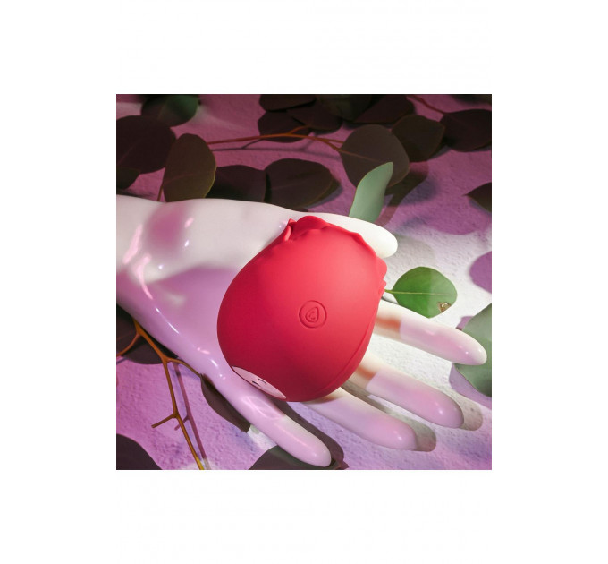 Вакуумный клиторальный стимулятор Adam & Eve Eve's Ravishing Rose Clit Pleaser, красный