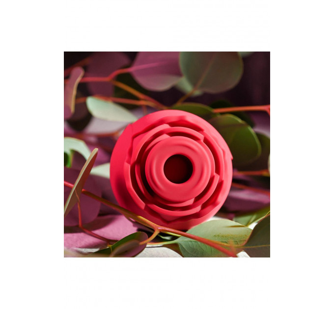 Вакуумный клиторальный стимулятор Adam & Eve Eve's Ravishing Rose Clit Pleaser, красный