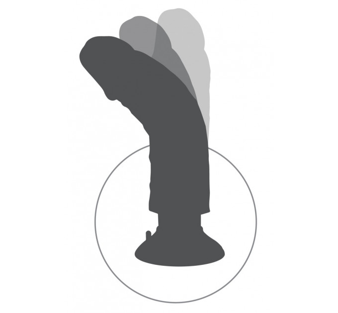 Вибратор реалистичный на присоске King Cock бежевый