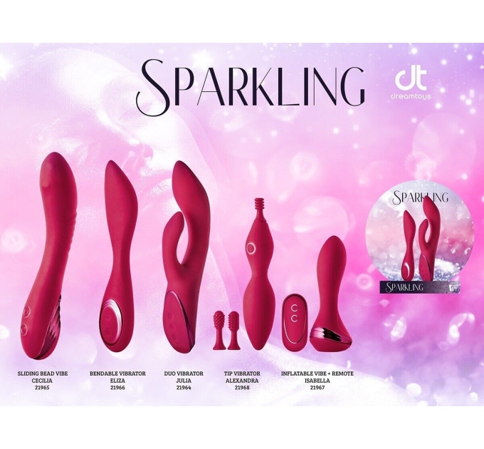 Вибратор с движущимся шариком Dream Toys SPARKLING SLIDING CECILIA