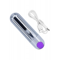 Виброкуля Strong Bullet Vibrator Silver/Purple USB 10 режимов вибрации