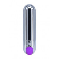Виброкуля Strong Bullet Vibrator Silver/Purple USB 10 режимов вибрации