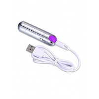 Виброкуля Strong Bullet Vibrator Silver/Purple USB 10 режимов вибрации