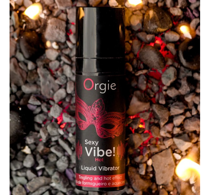 Жидкий вибратор "SEXY VIBE", 15 мл вибрация + согревающий эффект Orgie