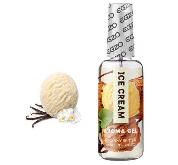 Съедобный гель-лубрикант EGZO AROMA GEL -Ванильное мороженое, 50 мл