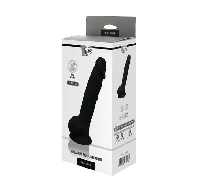Фаллоимитатор Термоактивный REAL LOVE 7, Black