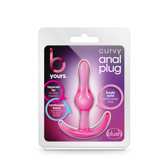 Анальный плаг B YOURS CURVY ANAL PLUG PINK
