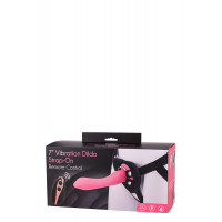 Dt51129 Страпон жіночий з пультом управління Seven Creations DILDO STRAP-ON PINK