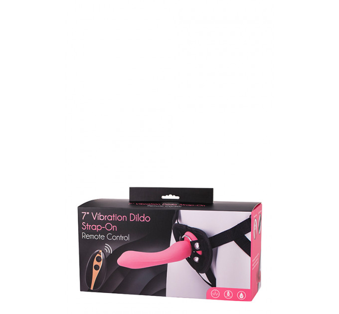 Dt51129 Страпон жіночий з пультом управління Seven Creations DILDO STRAP-ON PINK