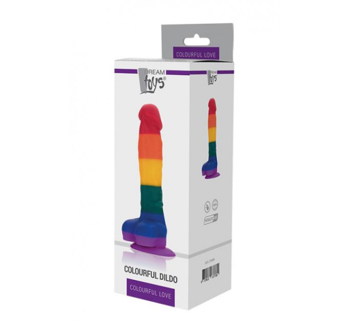 Радужный фаллоимитатор COLOURFUL LOVE DILDO