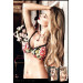 Бюстгалтер Black Underwire Bra Flower Pattern, 32A