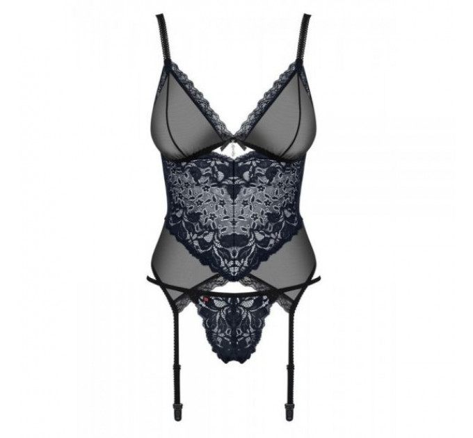 Корсет Obsessive 866-COR-1 corset & thong L/XL