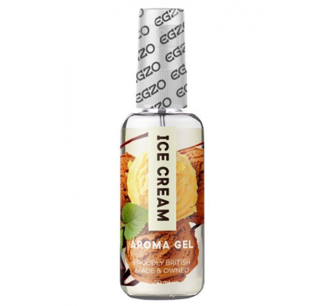 Съедобный гель-лубрикант EGZO AROMA GEL -Ванильное мороженое, 50 мл